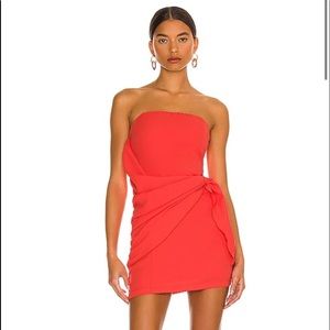 NWT superdown Andria Strapless Mini Dress in Red